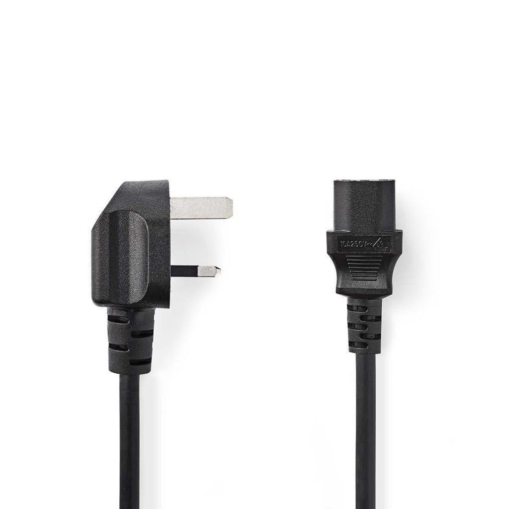 Nedis cegp11100bk20 fiche de câble d'alimentation type g (vk) - iec-320-c13 2,0 m noir