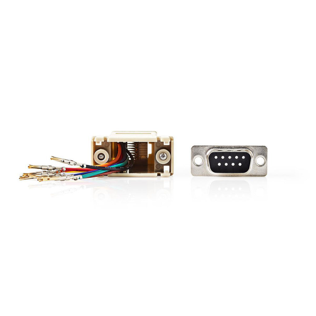 Nedis ccgp52820iv adaptateur d-sub d-sub 9 broches femelle - rj45 (8p8c) femelle ivoire