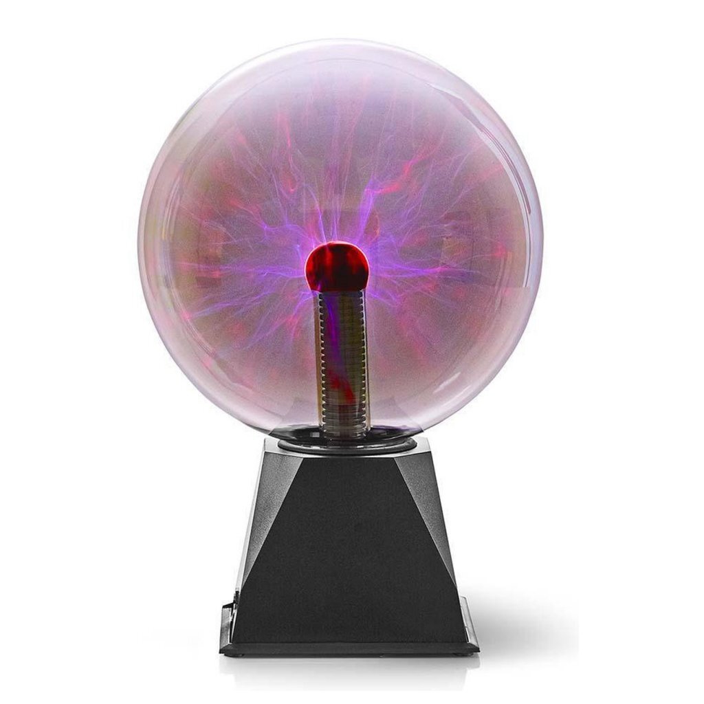 Nedis fudi215bk boule lumineuse plasma 20 cm verre noir