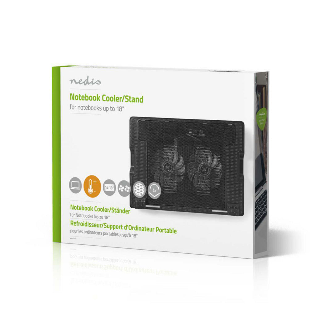 Nedis nbcr200bk support pour ordinateur portable jusqu'à 18 pouces universel noir