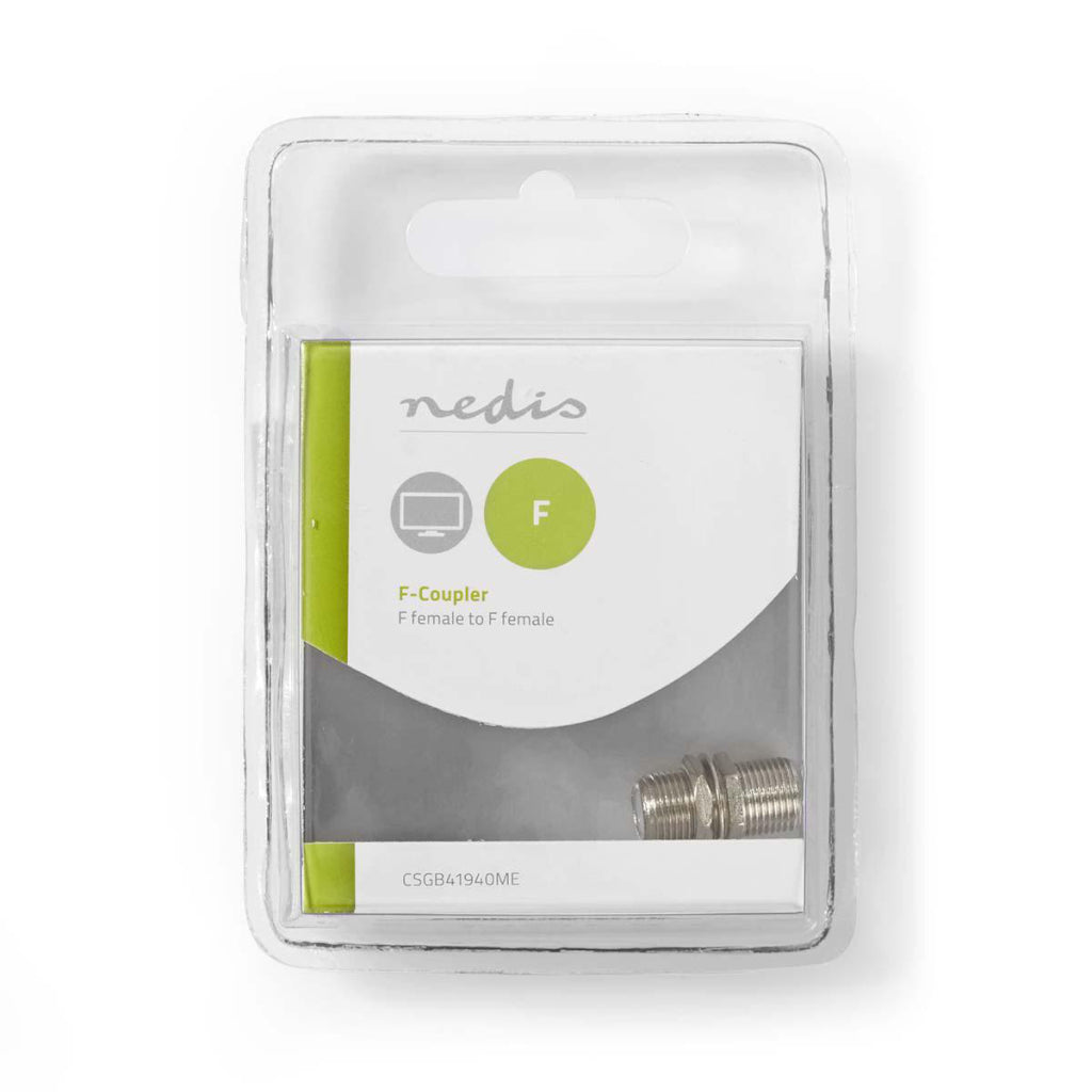 Nedis csgb41940me adaptateur satellite et antenne f femelle - f femelle métal