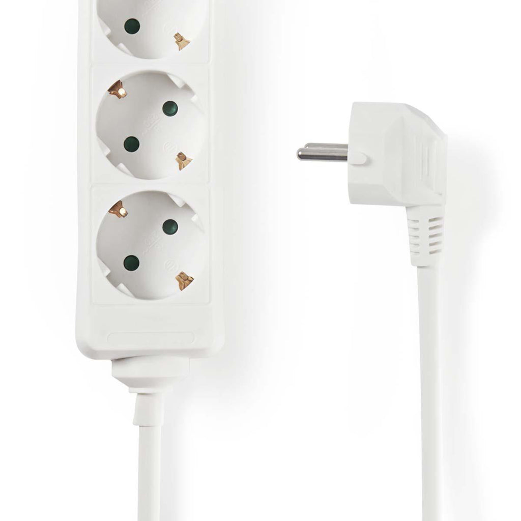 Nedis exso315f1wt prise contact de protection 3 voies 1,5 m blanc