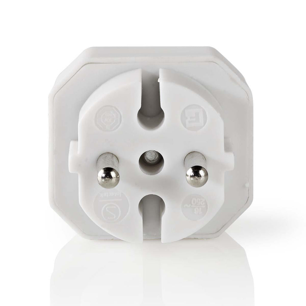 Répartiteur de prise Nedis psspl200c1wt, prise euro 2 voies, blanc