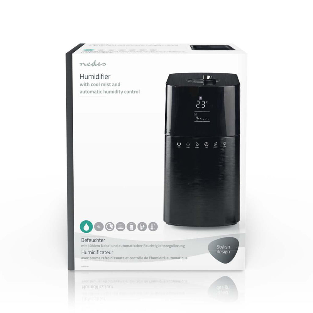 Nedis humi130cbk humidificateur 6 l hygromètre télécommande noir