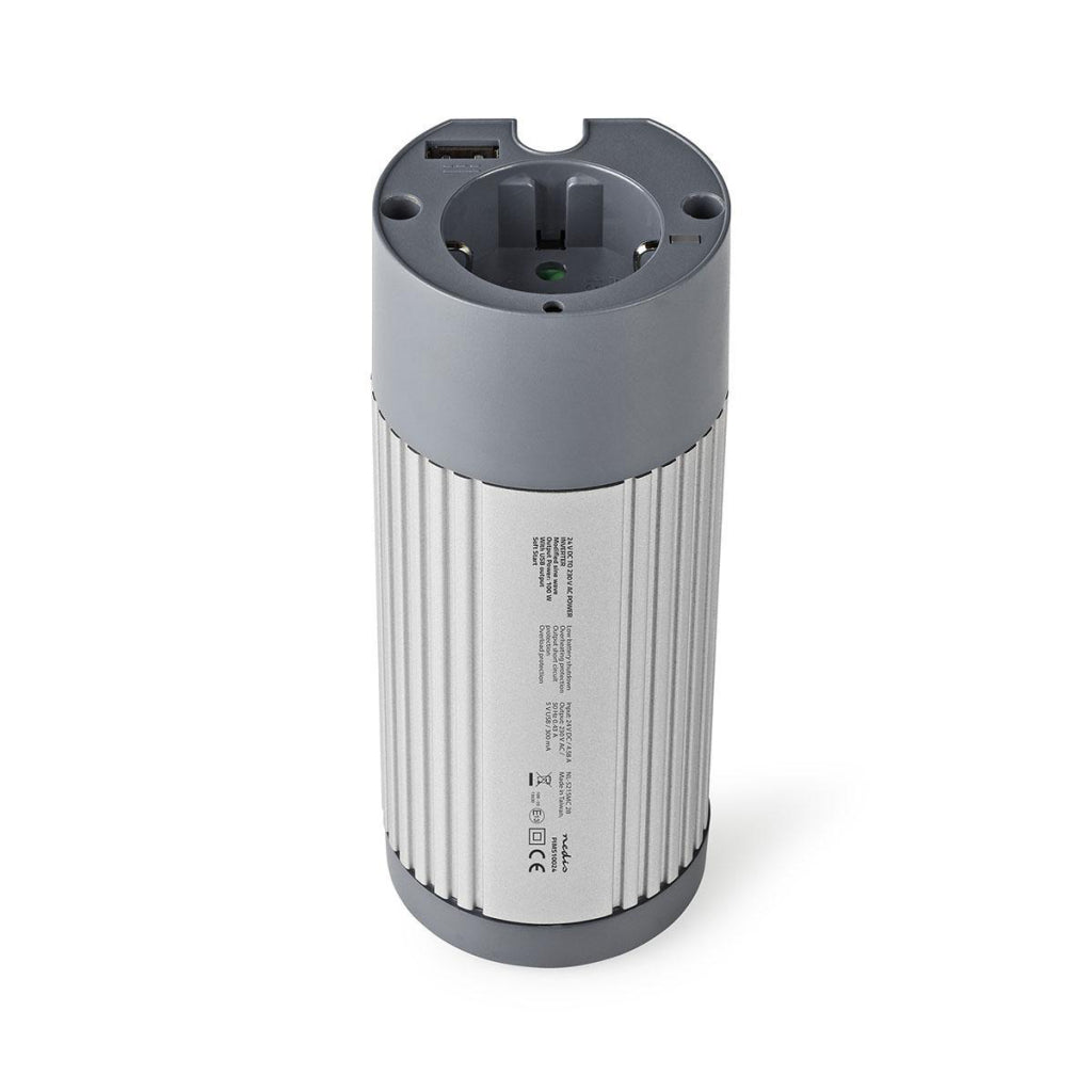 Nedis PIMS10024 Convertisseur de puissance onde sinusoïdale modifiée 24 V DC 230 V 100 W 1x Schuko 1x sortie USB