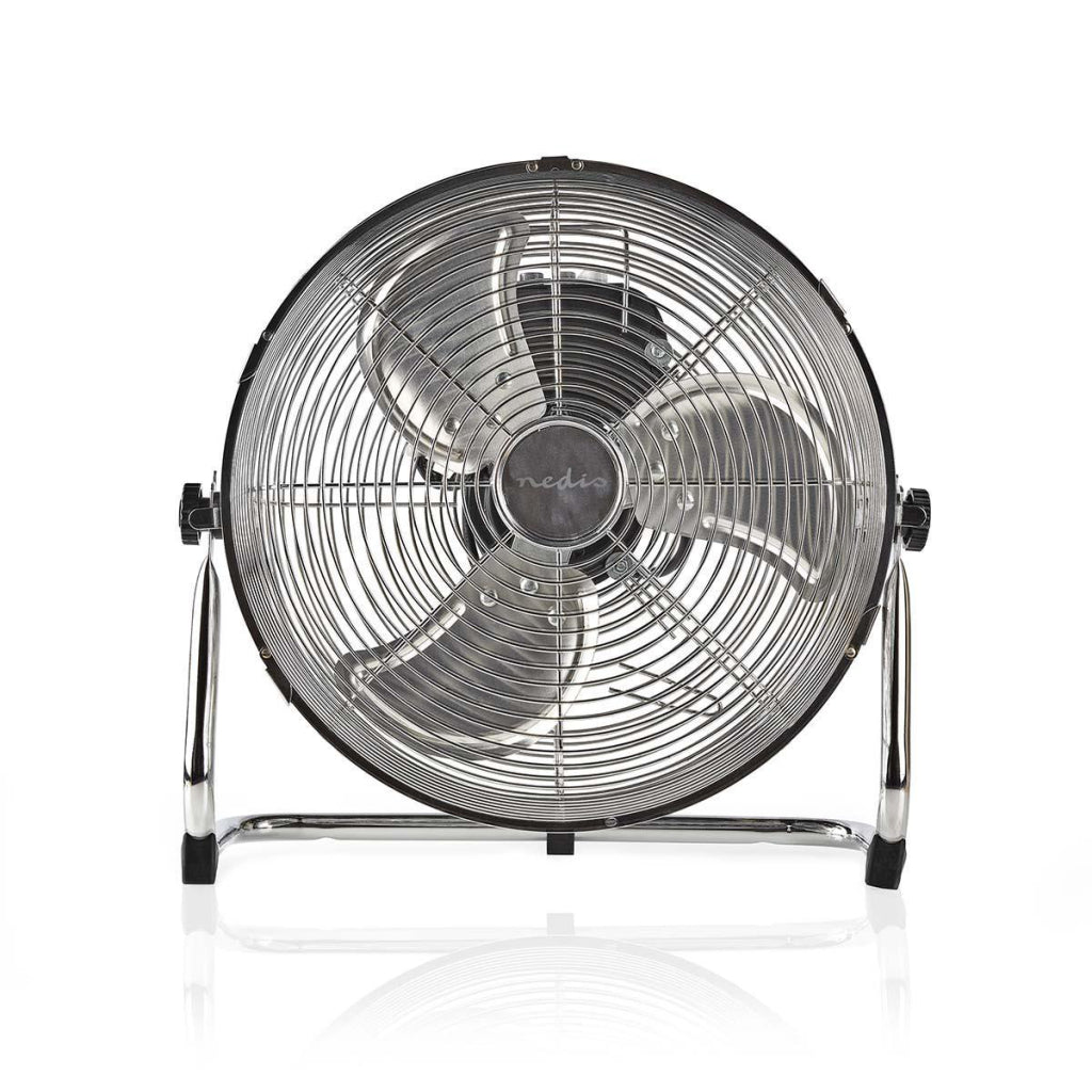 Nedis fnfl10ccr30 ventilateur de sol diamètre 30 cm 3 vitesses chrome