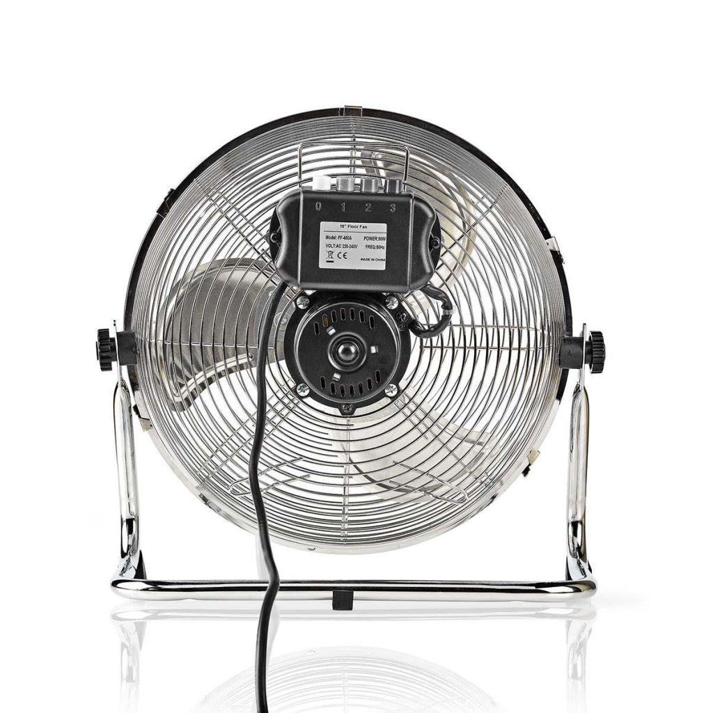 Nedis fnfl10ccr30 ventilateur de sol diamètre 30 cm 3 vitesses chrome
