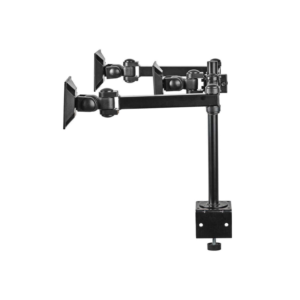 Nedis ergotmm100bk support de moniteur ergonomique, trois bras de moniteur, rotatif et inclinable, noir