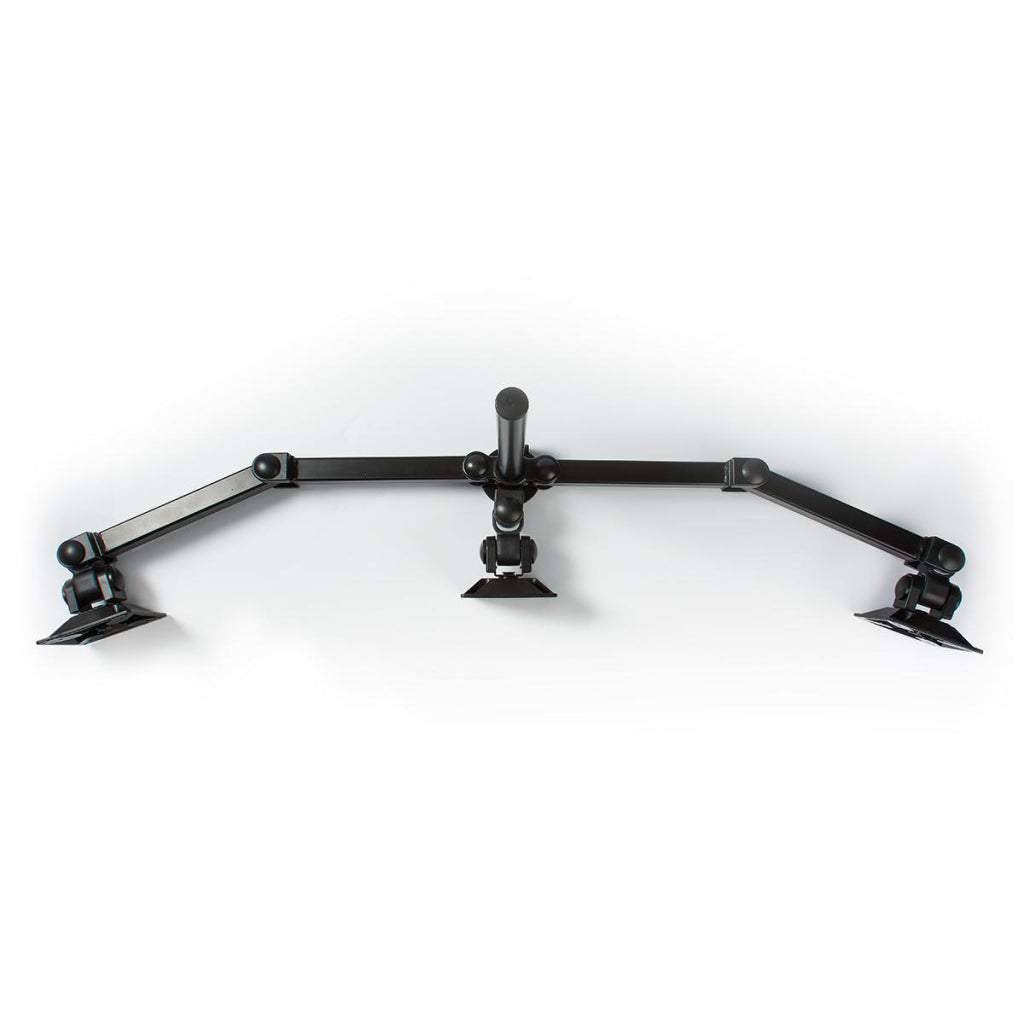 Nedis ergotmm100bk support de moniteur ergonomique, trois bras de moniteur, rotatif et inclinable, noir