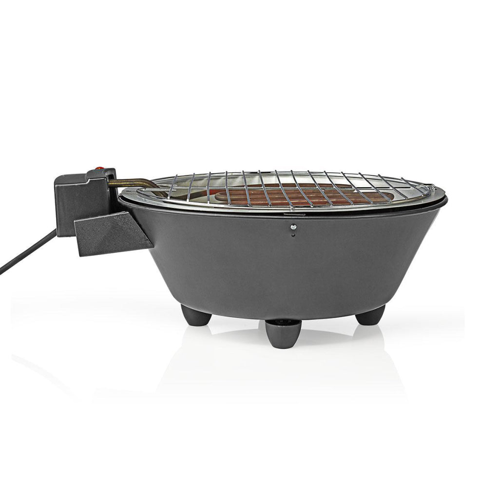 Nedis bbqe112bk barbecue électrique rond 30 cm 1250 watts