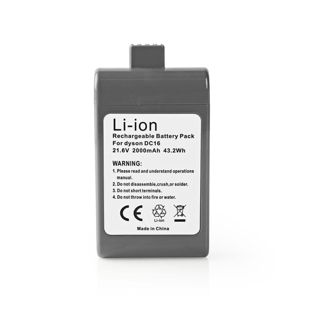 Nedis V2AHDY21V602 Batterie d'aspirateur Li-ion 21,6 V 2 Ah 43,2 WH Remplacement pour Dyson série DC16