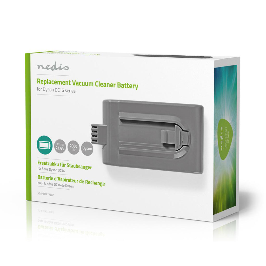 Nedis V2AHDY21V602 Batterie d'aspirateur Li-ion 21,6 V 2 Ah 43,2 WH Remplacement pour Dyson série DC16