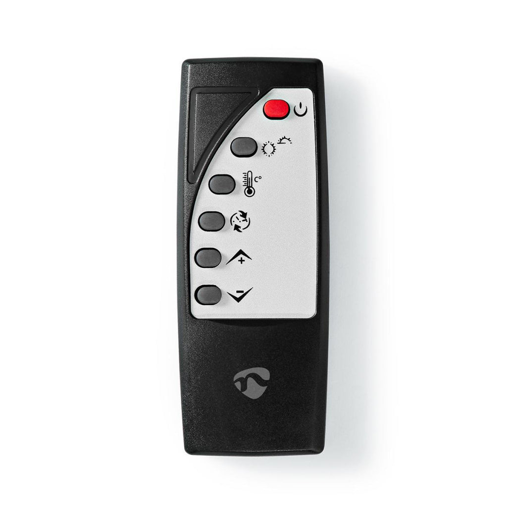 Nedis HTPL20FBK Thermostat de chauffage à convecteur à panneau de verre Écran LCD 2 réglages de chaleur Fixation murale sur pied 2000 W Noir