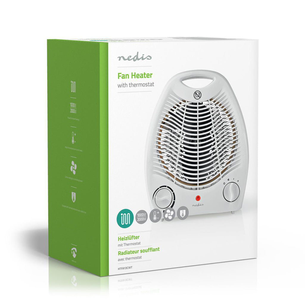 Nedis HTFA13CWT radiateur soufflant 2000 W thermostat