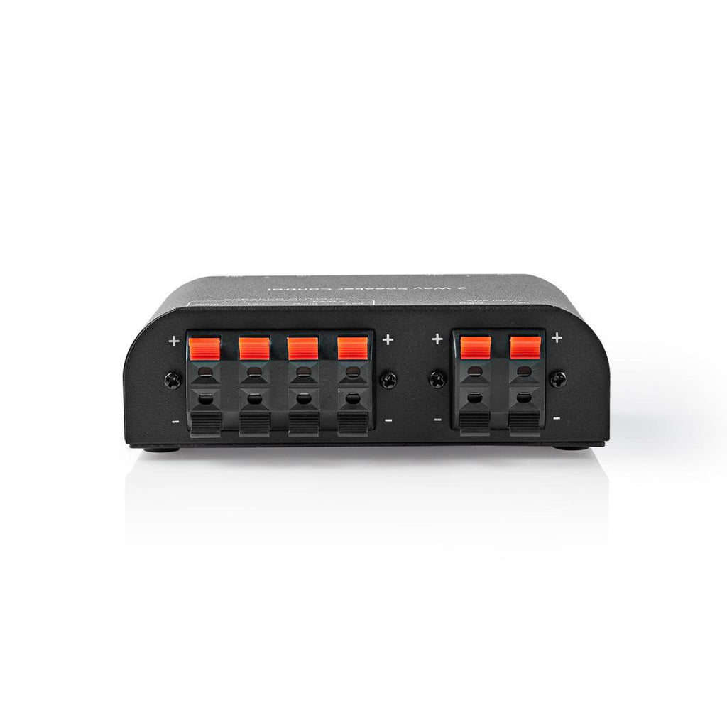 Nedis aswi2602bk commutateur de haut-parleur 2 ports connexion à pince noir