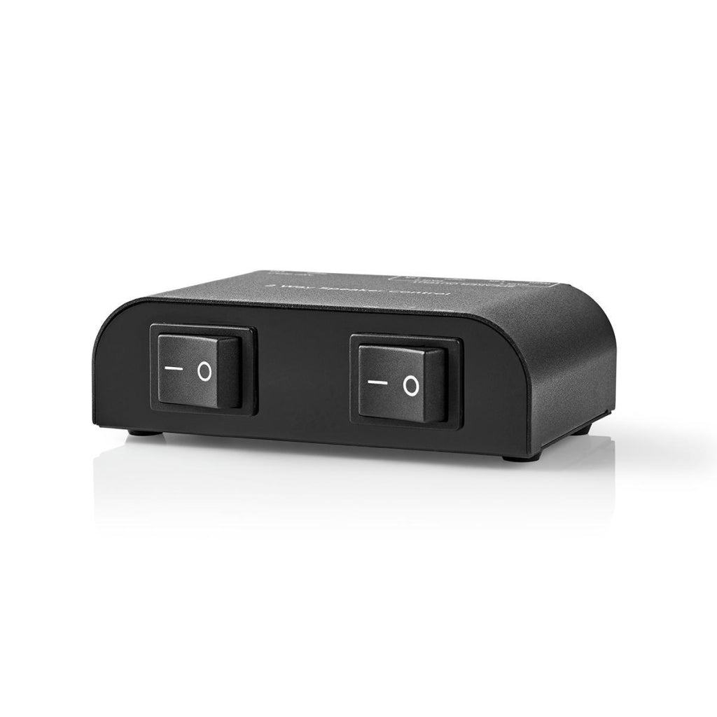 Nedis aswi2602bk commutateur de haut-parleur 2 ports connexion à pince noir