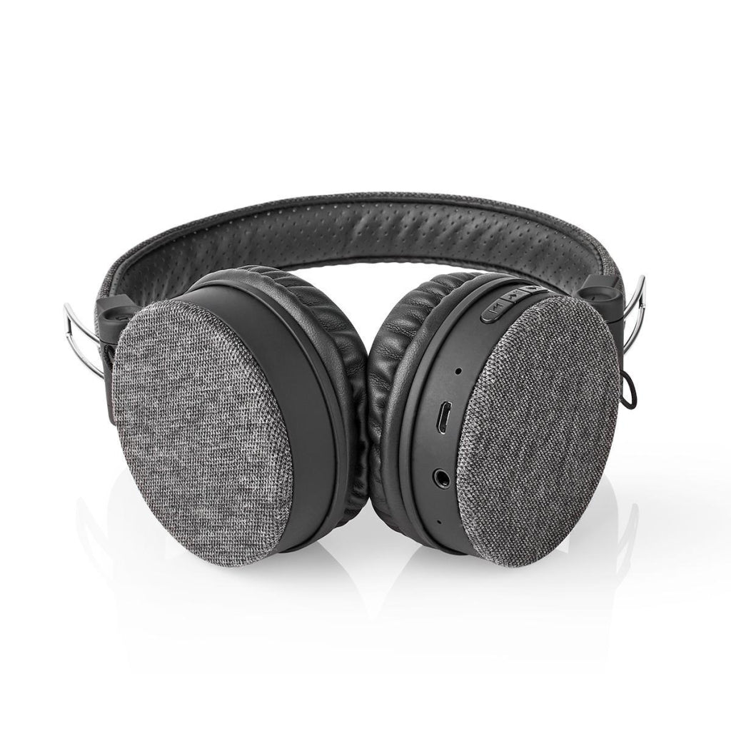 Écouteurs Bluetooth® Nedis FSHP250AT avec supra-auriculaire recouvert de tissu tissé | 18 heures de lecture Anthracite Noir