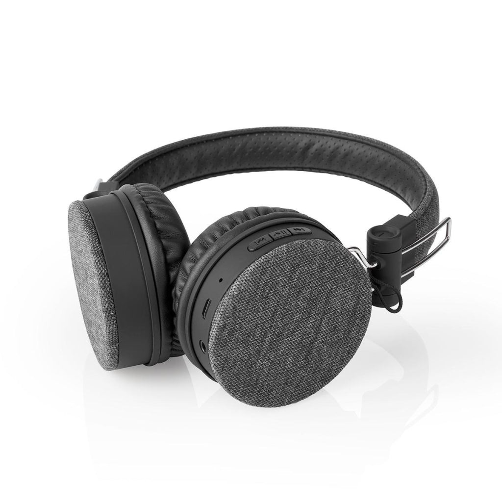 Écouteurs Bluetooth® Nedis FSHP250AT avec supra-auriculaire recouvert de tissu tissé | 18 heures de lecture Anthracite Noir