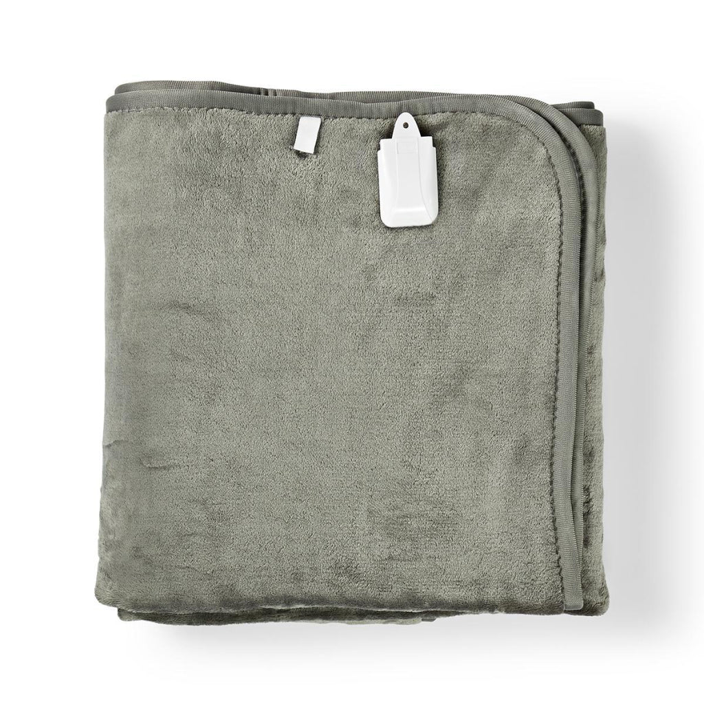 Nedis pebl130cwt1 couverture chauffante sous-couverture 150 x 80 cm 9 réglages de chaleur voyant lumineux protection contre la surchauffe