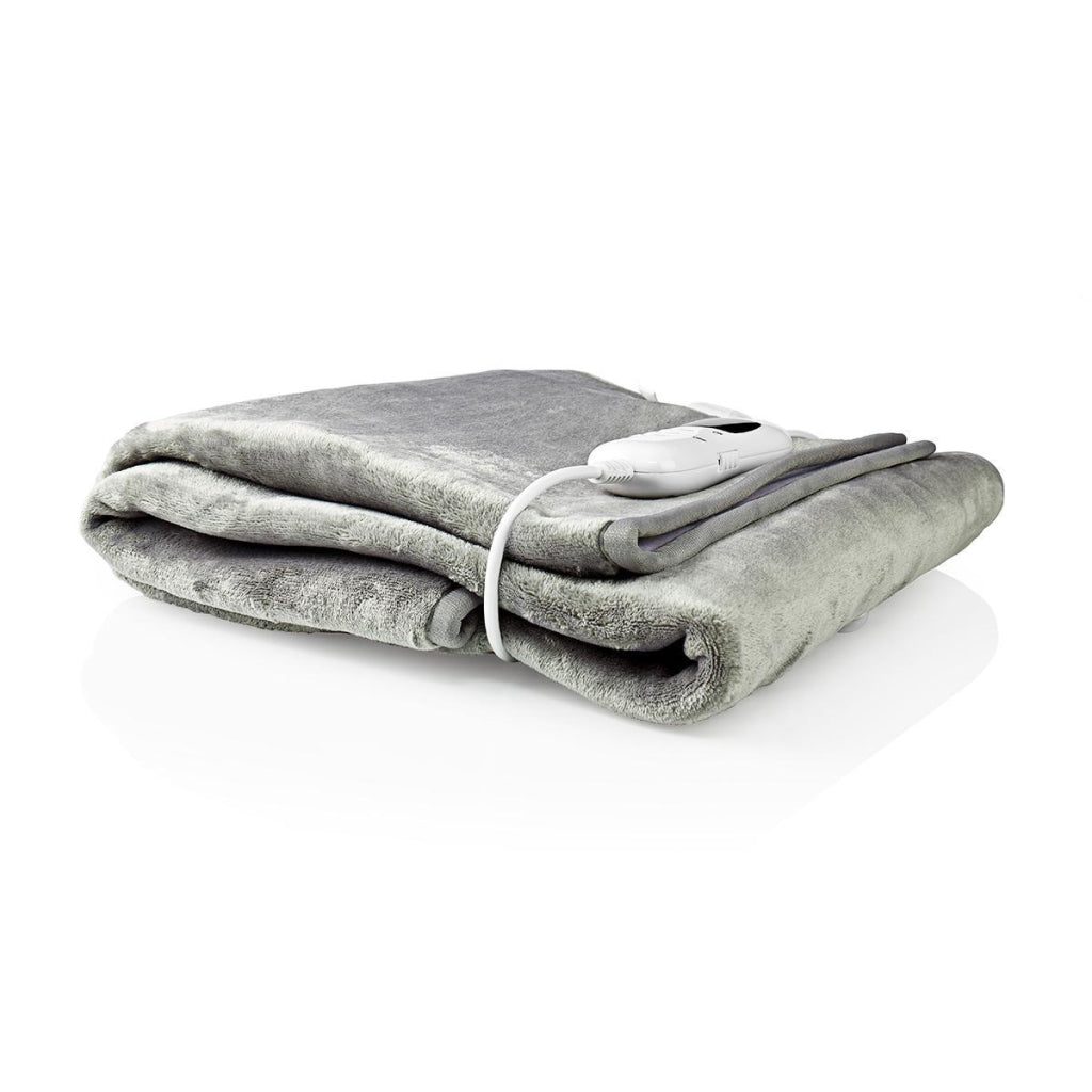 Nedis pebl130cwt1 couverture chauffante sous-couverture 150 x 80 cm 9 réglages de chaleur voyant lumineux protection contre la surchauffe