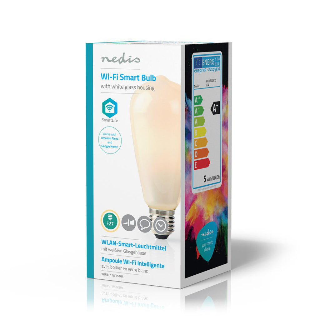 Nedis wifilf11wtst64 lampe LED intelligente wi-fi e27 st64 5 w 500 lm blanc