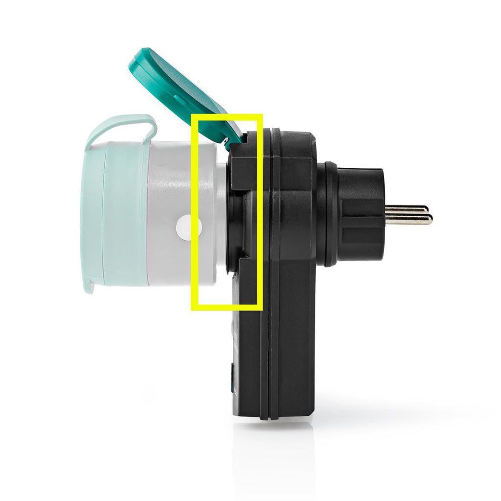 Nedis RFPOM120FBK Prise intelligente RF extérieure IP44 On Off Extension de portée RF Mesh Schuko Type F 3680 W
