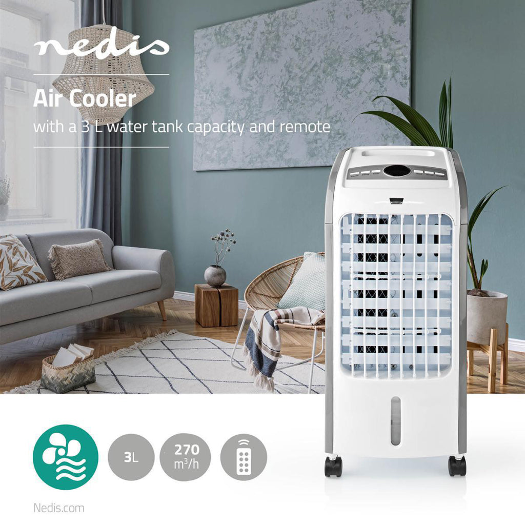 Refroidisseur d'air Nedis cool115cwt 3 l 270 m sup3; h minuterie télécommande