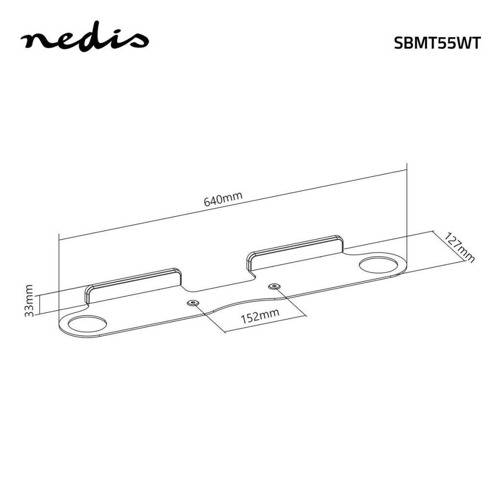 Nedis SBMT55WT Support mural pour barre de son Sonos® Beam Max. 5kg