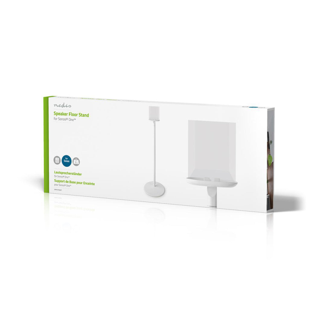 Support de sol pour enceinte Nedis spmt5750wt pour sonos® one sonos® play :1 max. 3 kg fixes