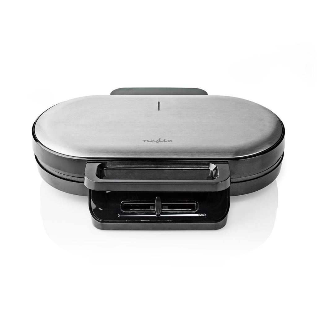 Nedis kawp110fbk gaufrier double 2x 14 cm 1200 w noir