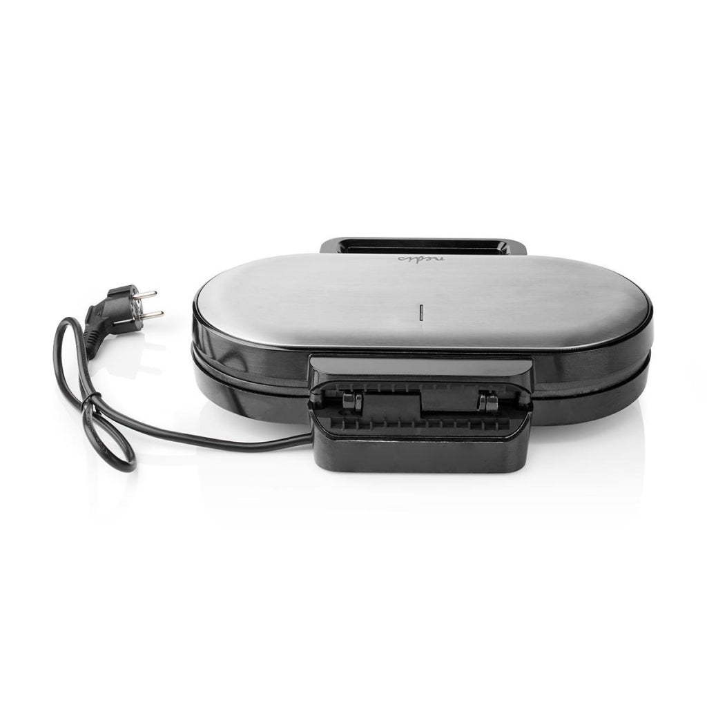 Nedis kawp110fbk gaufrier double 2x 14 cm 1200 w noir
