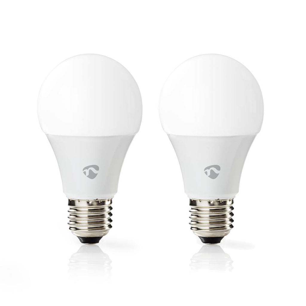 Ampoules LED Wi-Fi Nedis WIFILC21WTE27, couleur et blanc chaud, E27, paquet de 2