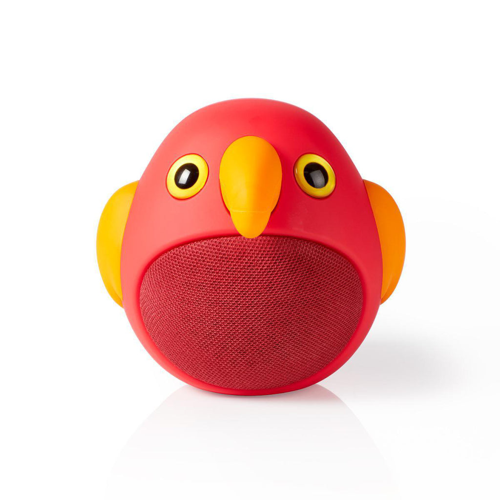 Haut-parleur Bluetooth Nedis SPBT4100RD Animatics 3 heures d'autonomie en appels mains libres Perry Parrot