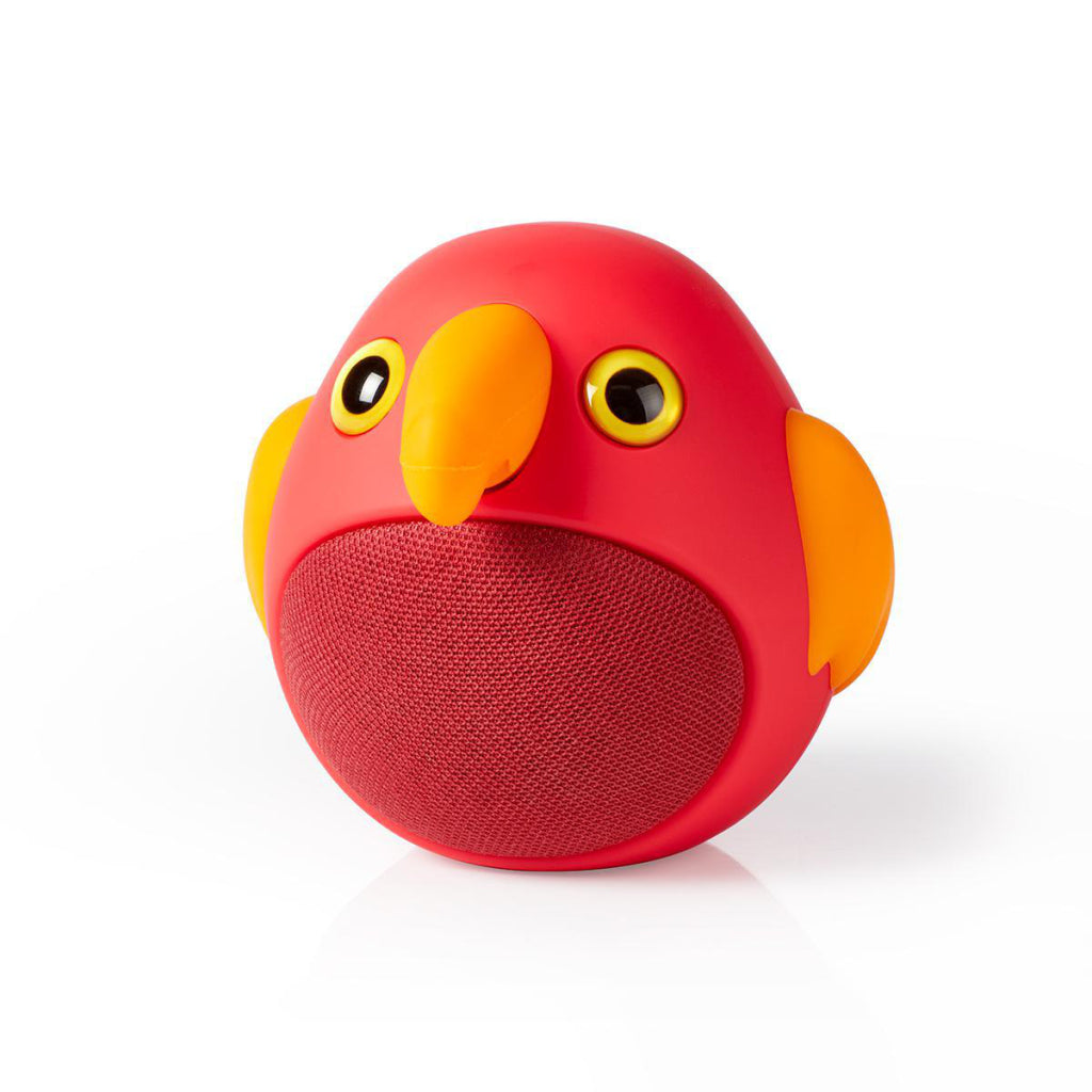 Haut-parleur Bluetooth Nedis SPBT4100RD Animatics 3 heures d'autonomie en appels mains libres Perry Parrot
