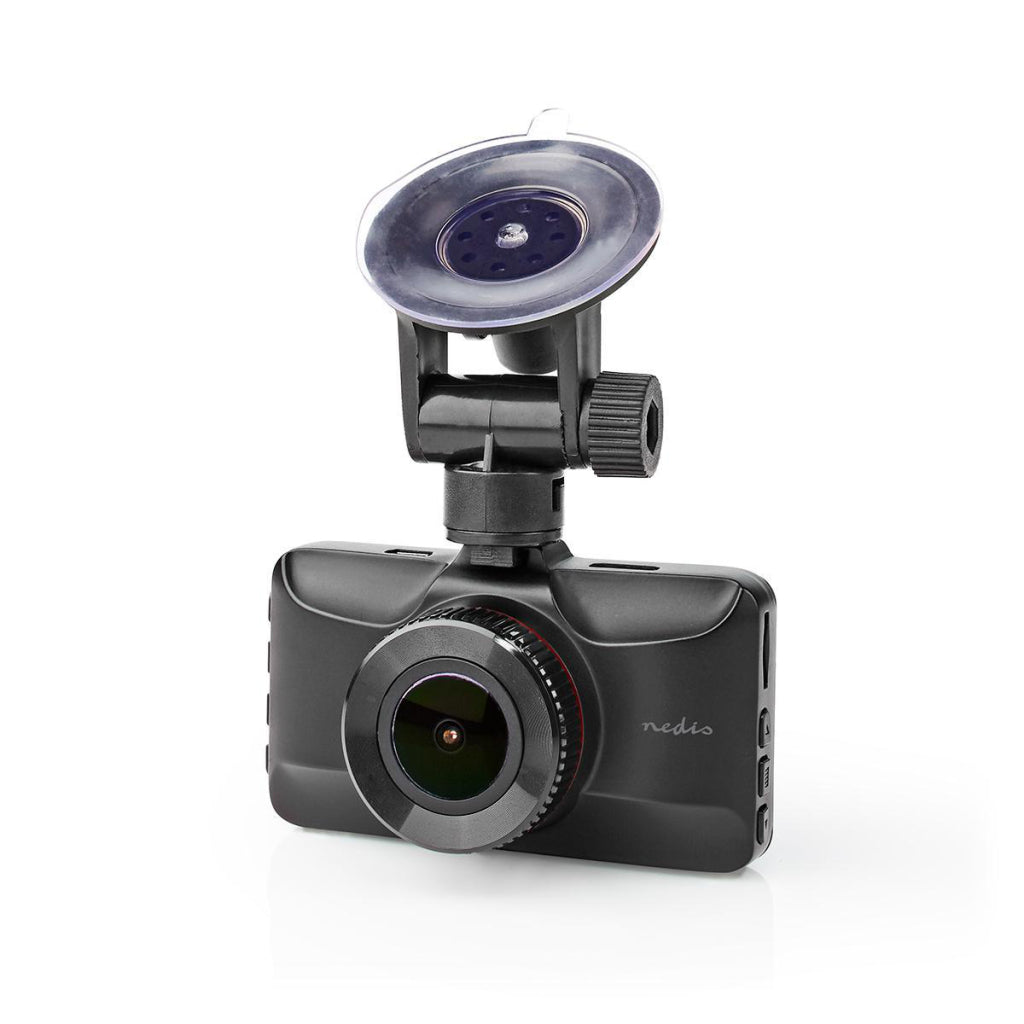 Nedis dcam15bk dashcam full hd 1080 p 1 ch 3,0 pouces angle de vision de 120 degrés ; boîtier métallique
