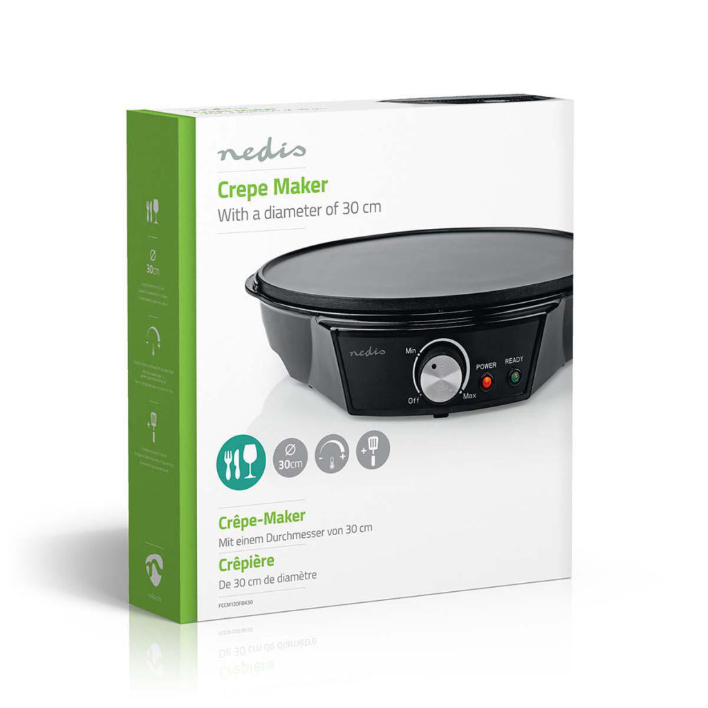 Nedis FCCM120FBK30 Cr ecirc;pes maker 30 Cm Noir