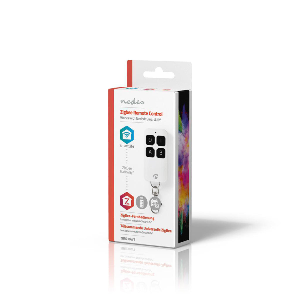 Nedis zbrc10wt télécommande intelligente zigbee 4 boutons avec batterie blanc