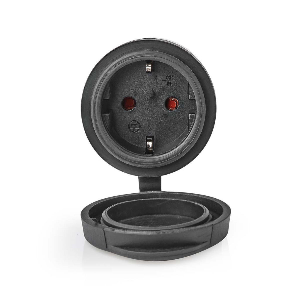 Nedis wifipo110fbk prise intelligente smartlife wifi ip44 3680w noir
