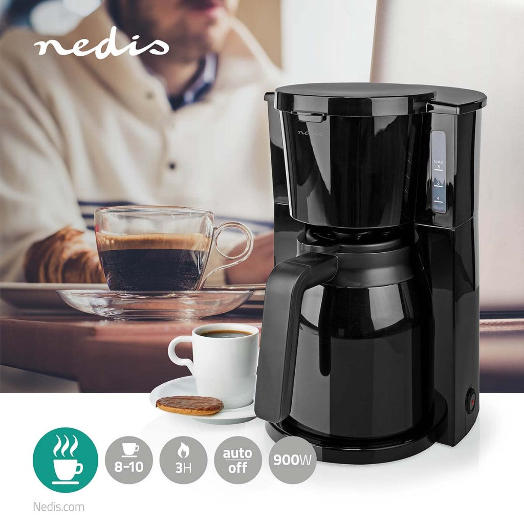 Cafetière Nedis kacm250ebk capacité maximale : 1,0 l 8 fonction maintien au chaud noir