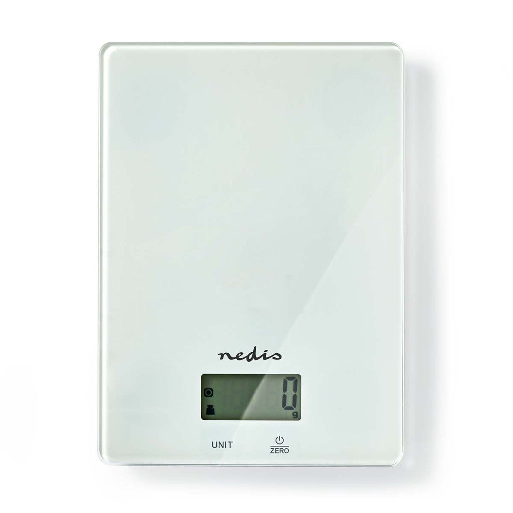 Nedis kasc610wt balance de cuisine numérique verre plastique blanc