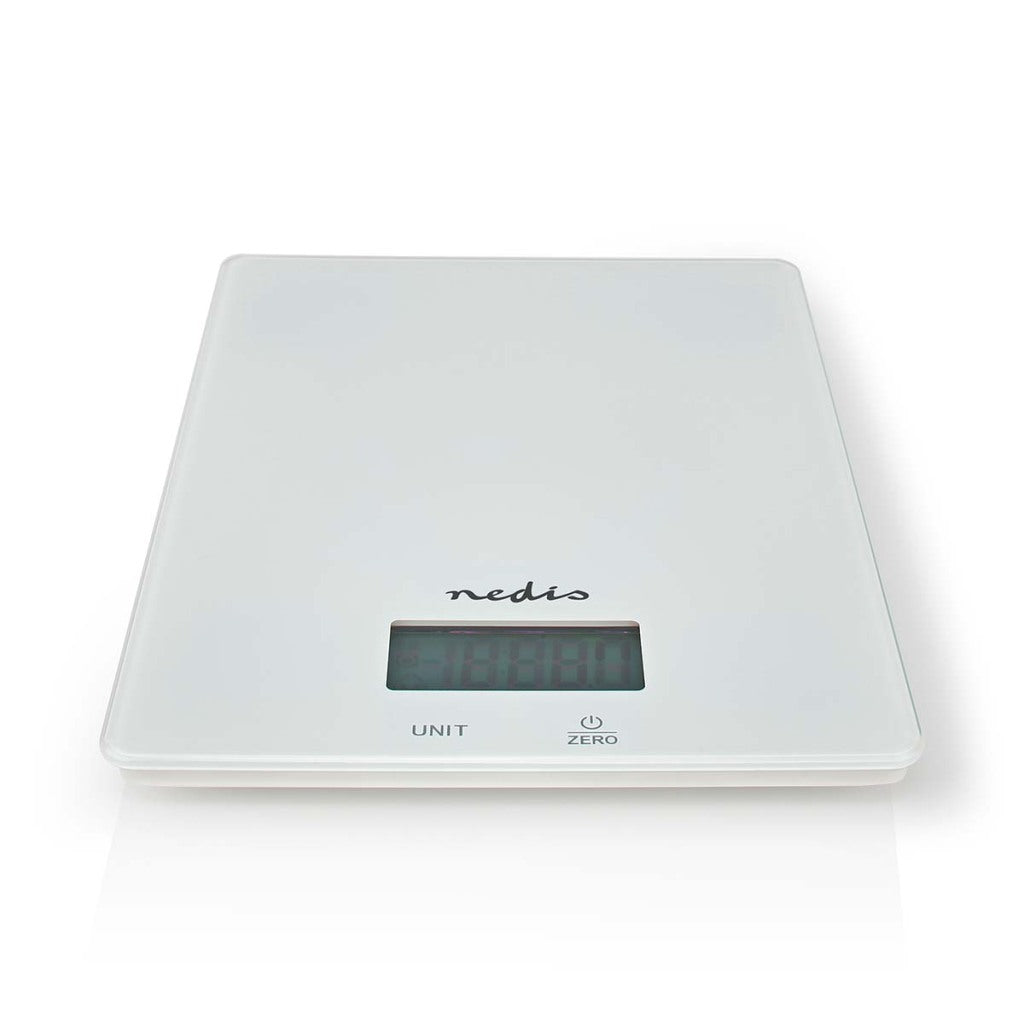 Nedis kasc610wt balance de cuisine numérique verre plastique blanc