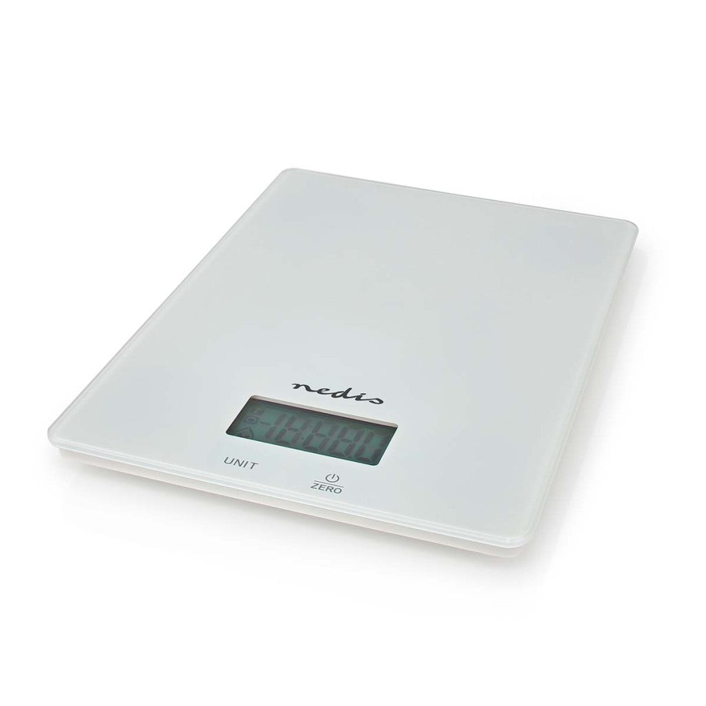 Nedis kasc610wt balance de cuisine numérique verre plastique blanc