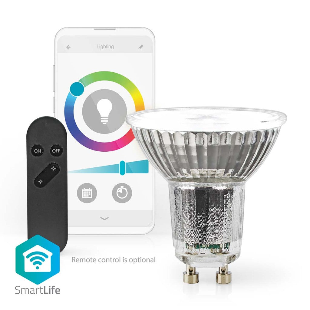 Nedis wifilrc10gu10 lampe multicolore smartlife wi-fi gu10 345 lm 4,9 w RVB blanc chaud à froid android trade ; ios par16