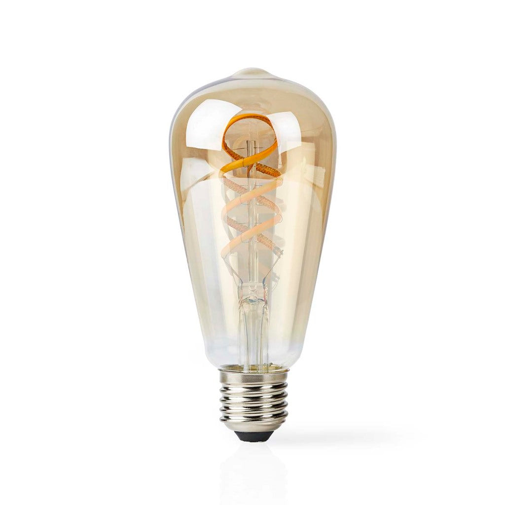 Nedis Wi-Fi LRT10ST64 SmartLife Lampe à filament LED Wi-Fi E27 360 lm 4,9 W Blanc chaud à froid 1800 - 6500 K Verre Android Trade ; iOS st64