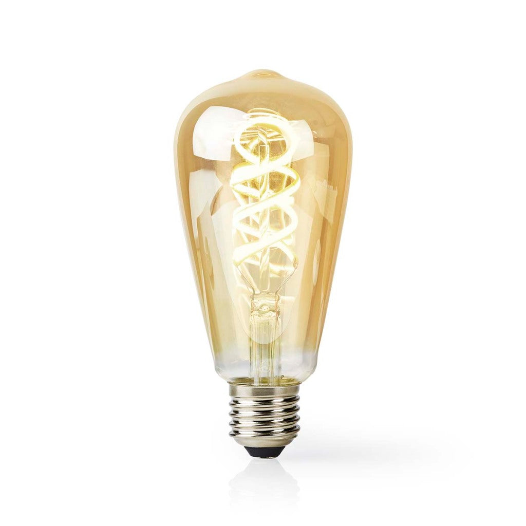 Nedis Wi-Fi LRT10ST64 SmartLife Lampe à filament LED Wi-Fi E27 360 lm 4,9 W Blanc chaud à froid 1800 - 6500 K Verre Android Trade ; iOS st64