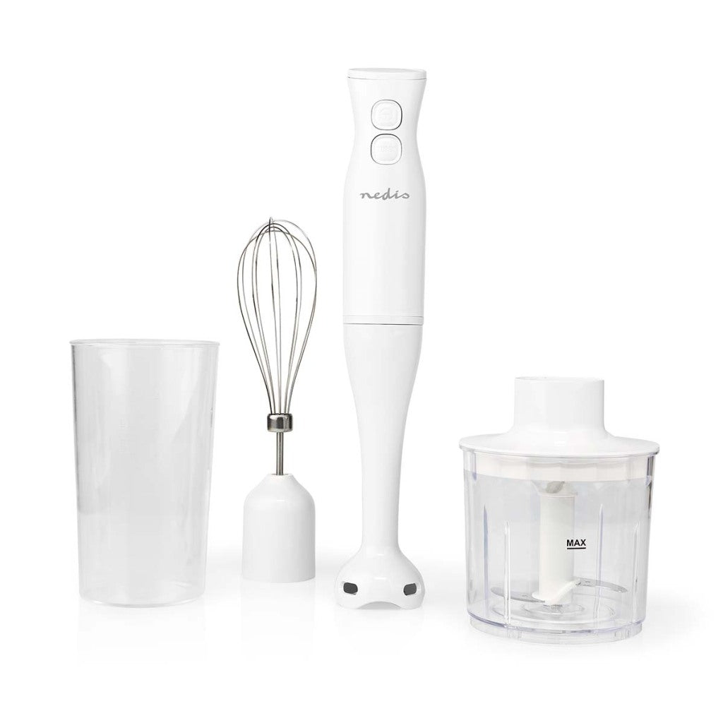 Nedis KAHB120CWT Mixeur plongeant 400 W Réglages de vitesse : 2 vitesses Hachoir Blanc
