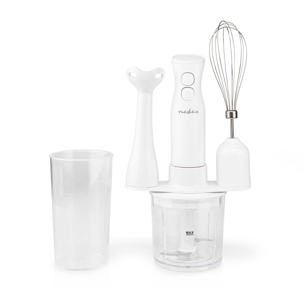 Nedis KAHB120CWT Mixeur plongeant 400 W Réglages de vitesse : 2 vitesses Hachoir Blanc