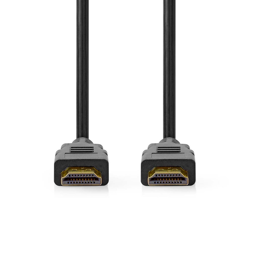 Nedis cvgp35000bk50 commerce HDMI ; commerce par câble HDMI; connecteur HDMI commerce; connecteur 8k@60hz earc plaqué or 5,00 m pvc noir poly-sac