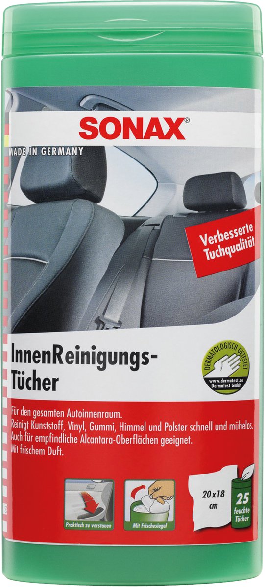 Sonax lingettes nettoyantes intérieures 25 pièces 04122000