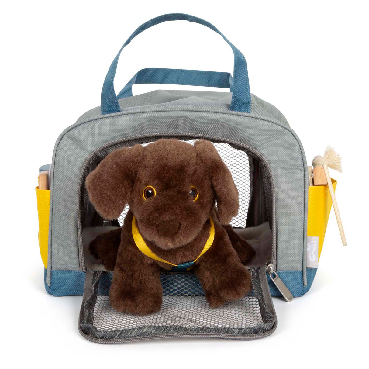 Small foot - peluche chien avec sac de transport et kit de soins